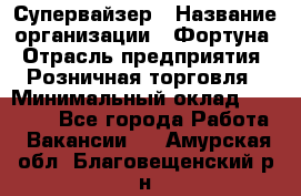 Супервайзер › Название организации ­ Фортуна › Отрасль предприятия ­ Розничная торговля › Минимальный оклад ­ 19 000 - Все города Работа » Вакансии   . Амурская обл.,Благовещенский р-н